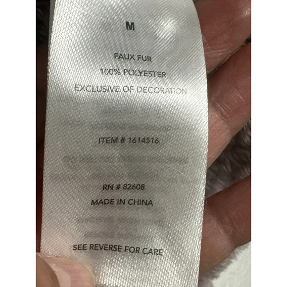 FREE2B Women's Size M Lavender Textured Fleece Zip Up Jacket - Picture 6 of 8